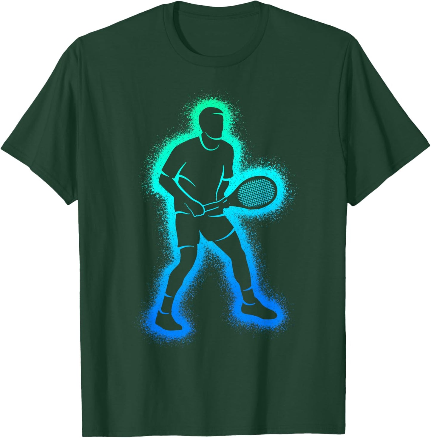 Tennis Players Rackets Kids Boys Men Tennis Player T-Shirt - T-Shirt | Forest