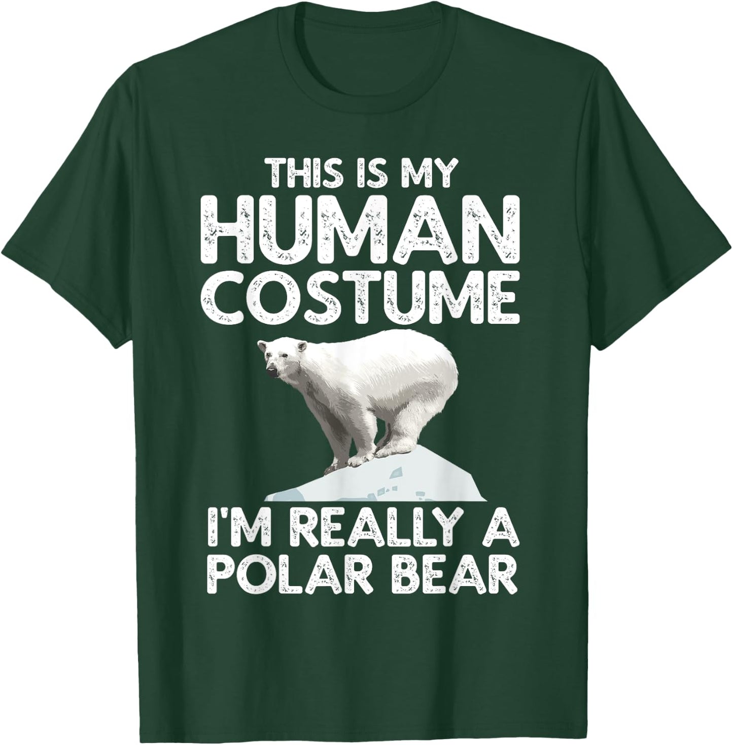 Cool Polar Bear Women Human Costume Animal Halloween T-Shirt - T-Shirt | Forest