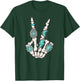 Skeleton Turquoise Hand Western Rodeo Cowboy Cowgirl T-Shirt - T-Shirt | Forest