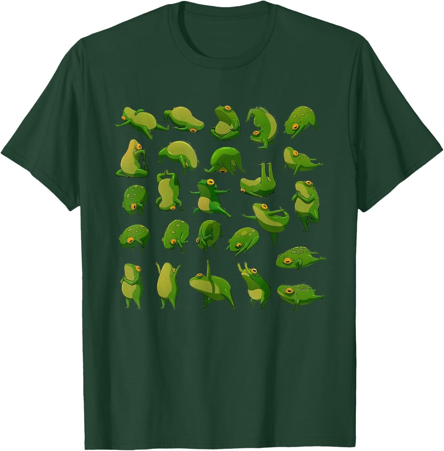 Frog Yoga Poses Frog Lover Namaste Yoga Meditation Gift T-Shirt - T-Shirt | Forest