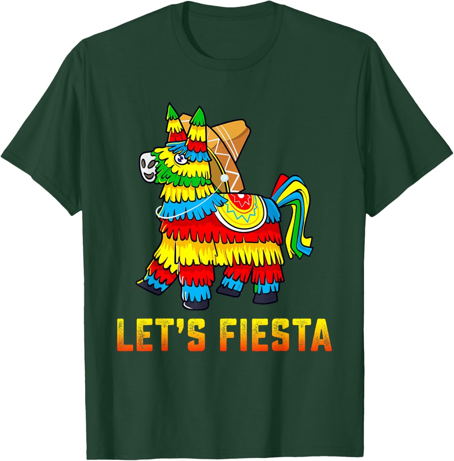 Let's Fiesta Pinata Cinco De Mayo Party Mexican T-Shirt - T-Shirt | Forest