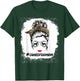 Cane Corso Dog Mom Bleached Messy Bun Leopard Women T-Shirt - T-Shirt | Forest