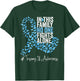 Trisomy 18 Awareness Month Light Blue Ribbon Butterflies T-Shirt - T-Shirt | Forest