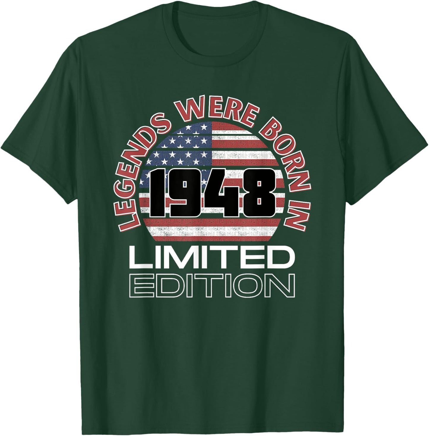Legends were born in 1948 American Vintage Sunset Design T-Shirt - T-Shirt | Forest