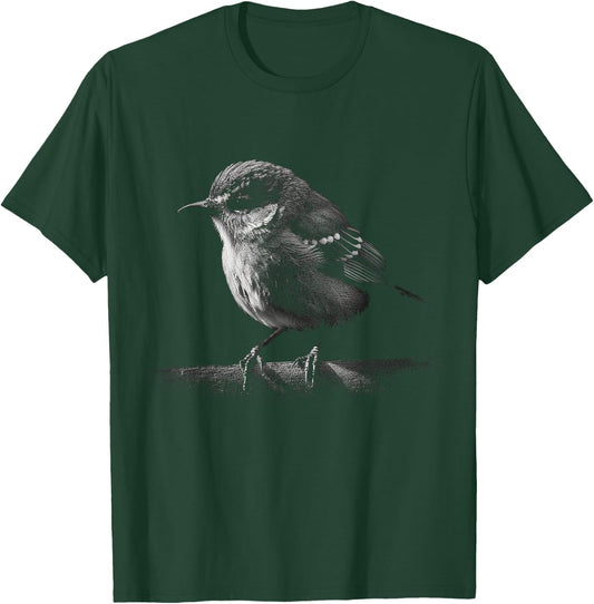Bird Lover Artwork | Animal Motif Bird T-Shirt - T-Shirt | Forest