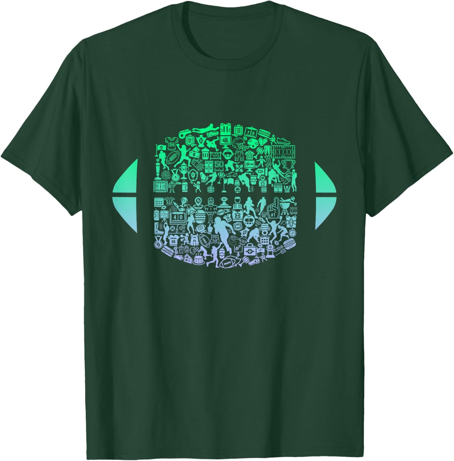 Football Gear for Football Player | Fan Boys Youth Football T-Shirt - T-Shirt | Forest