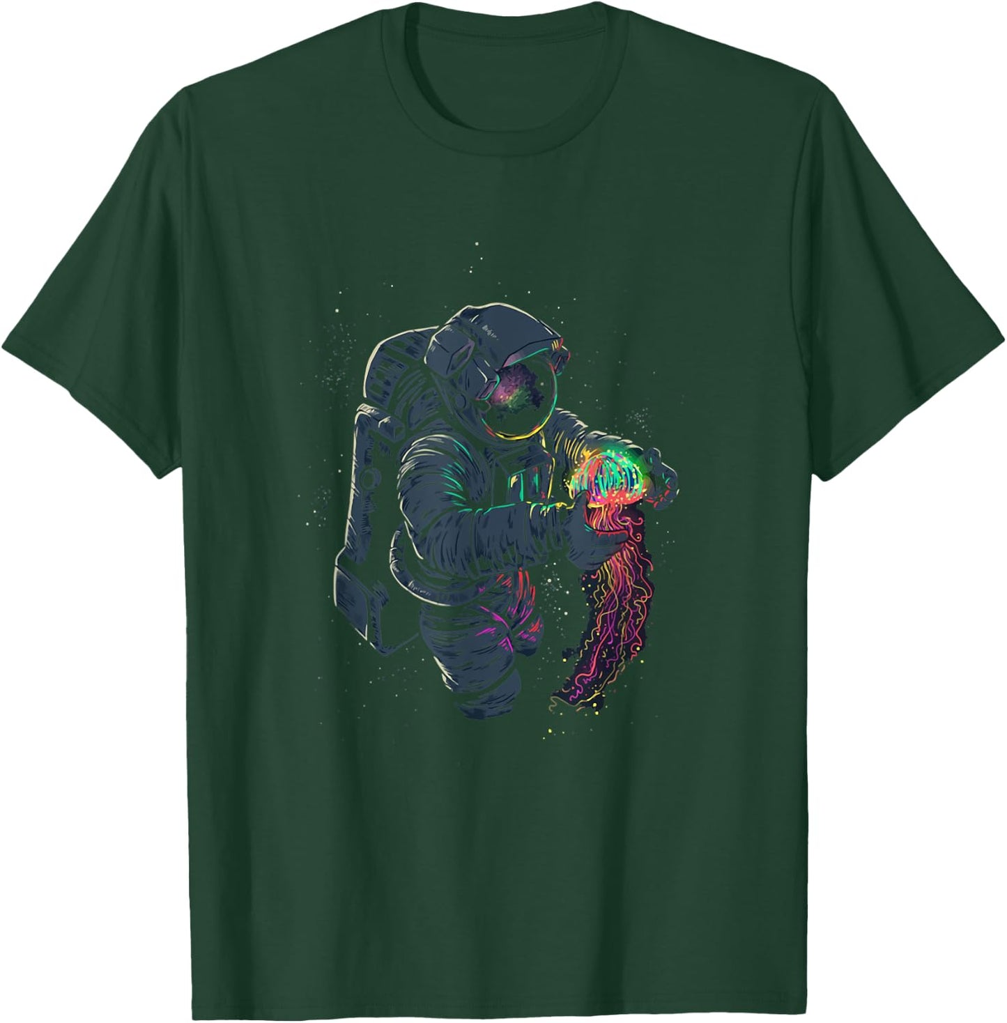 Astronaut jellyfish space universe galaxy moon T-Shirt - T-Shirt | Forest