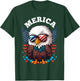 Merica Toddler Eagle Funny Patriotic Eagle USA Flag Kids T-Shirt - T-Shirt | Forest