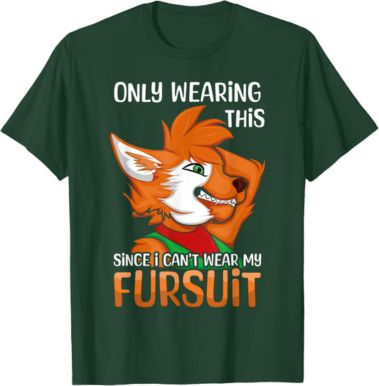 Kawaii Fox Proud Furry Tail Ear Furry Person Cosplay Fursuit T-Shirt - T-Shirt | Forest