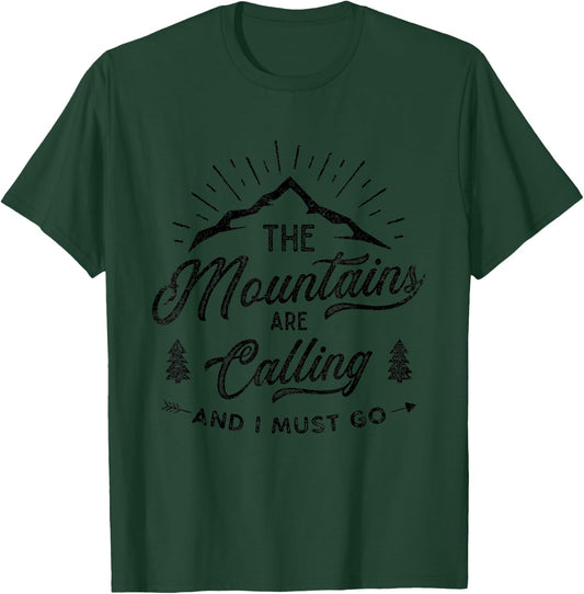 Distressed Vintage Retro Mountains Are Calling T-Shirt - T-Shirt | Forest
