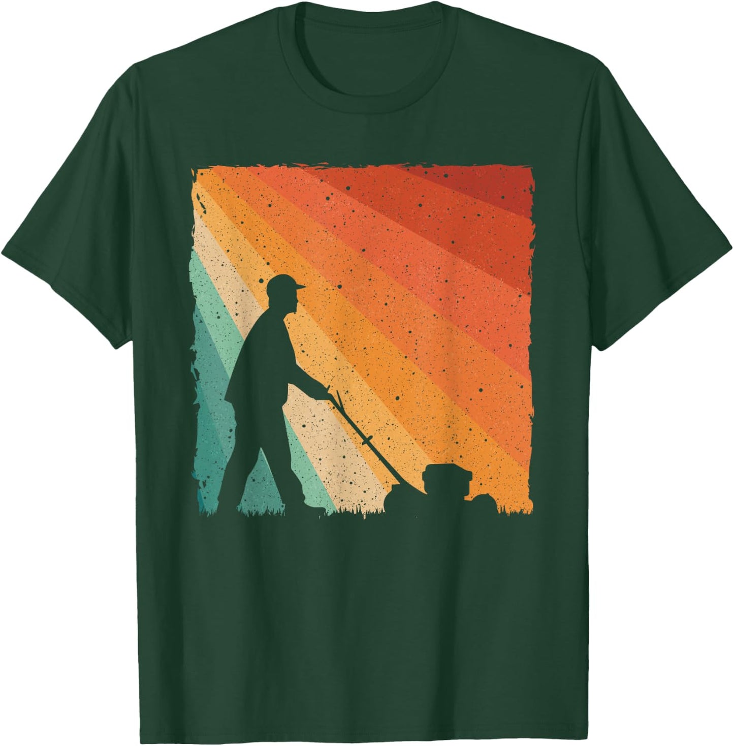 Cool Vintage Landscaper Art Dad Lawn Mower Lawn Care T-Shirt - T-Shirt | Forest
