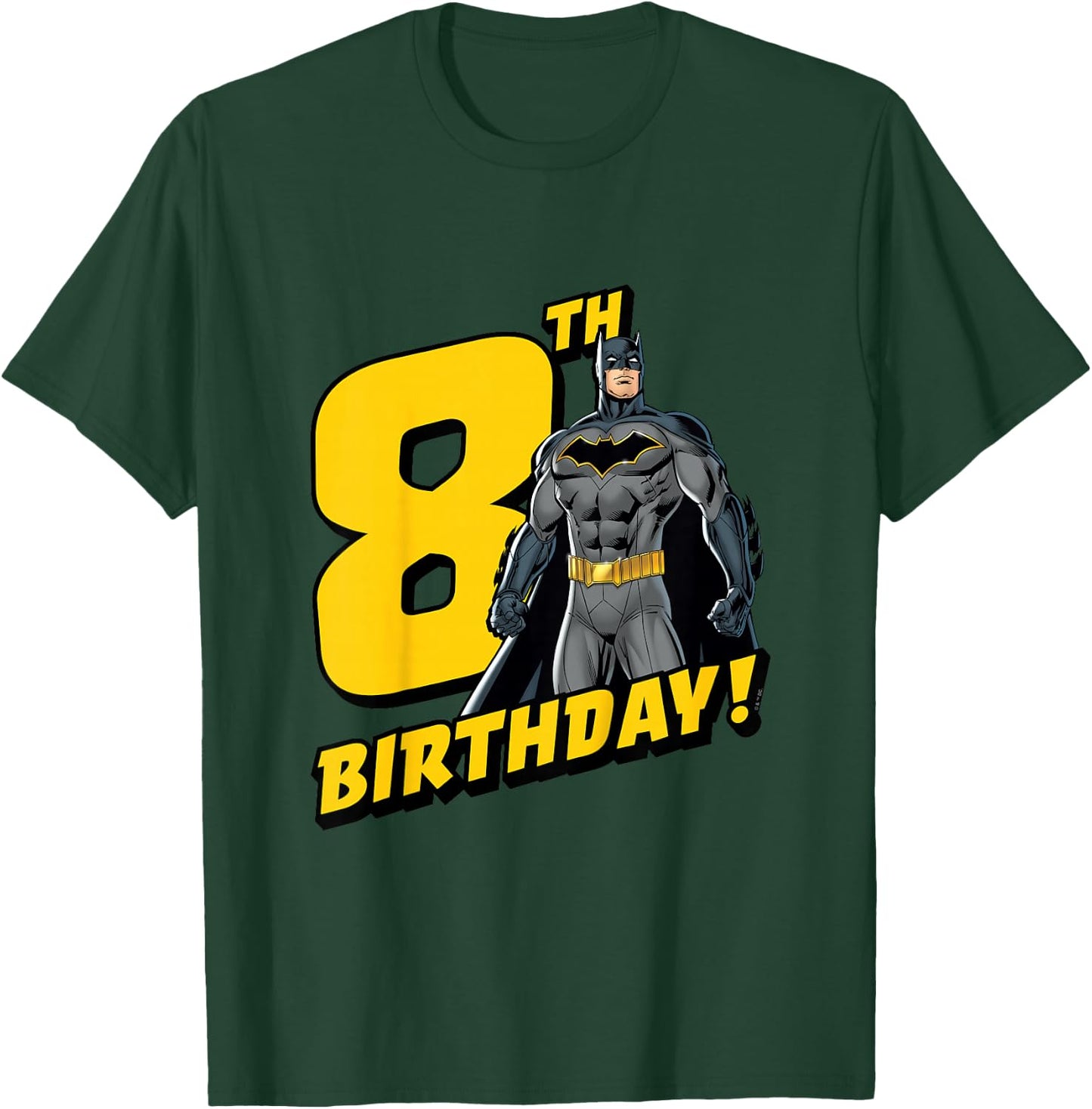 Kids Batman 8th Birthday T-Shirt - T-Shirt | Forest
