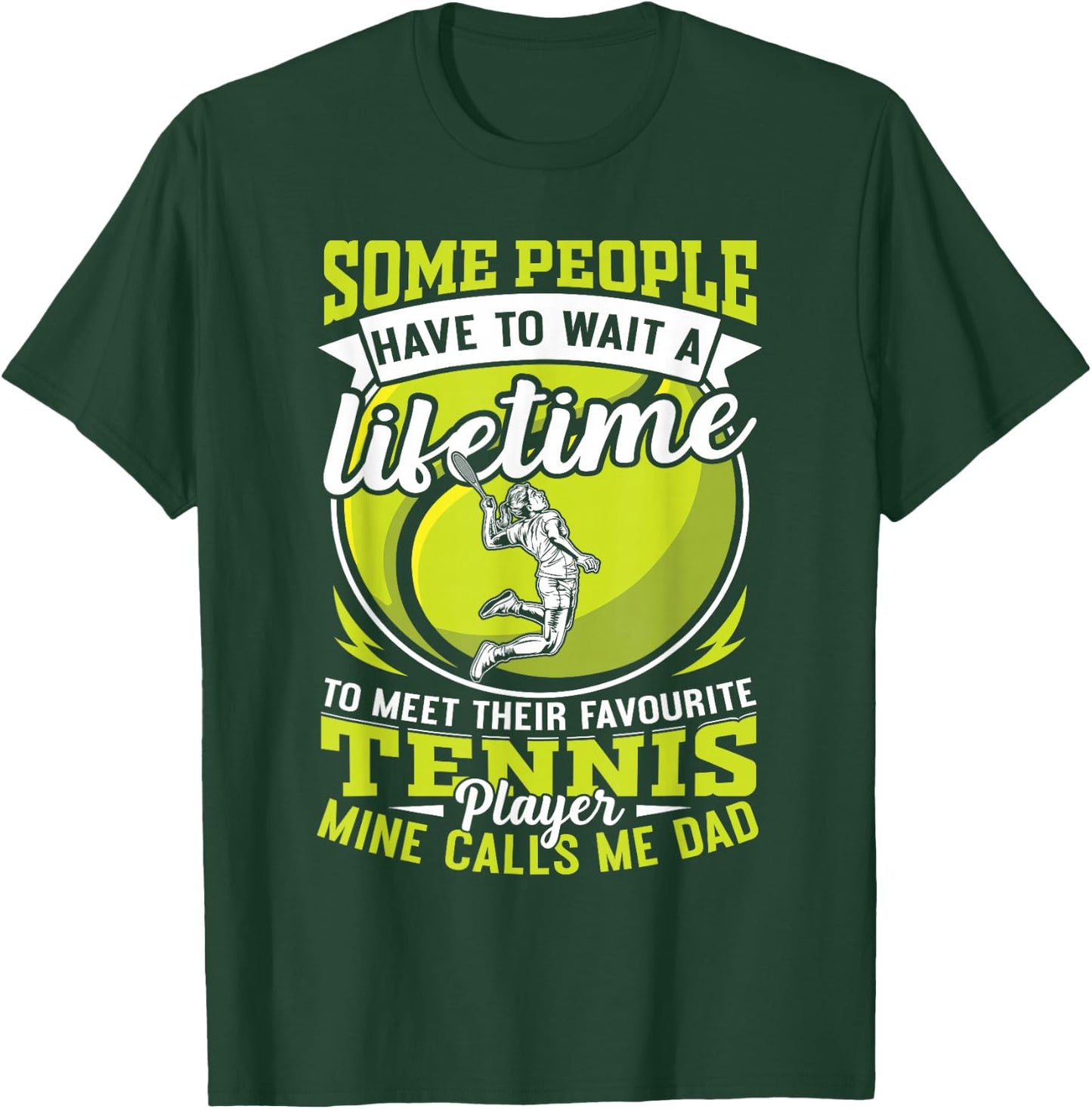 Tennis dad my favorite player calls me dad daughter girls T-Shirt - T-Shirt | Forest