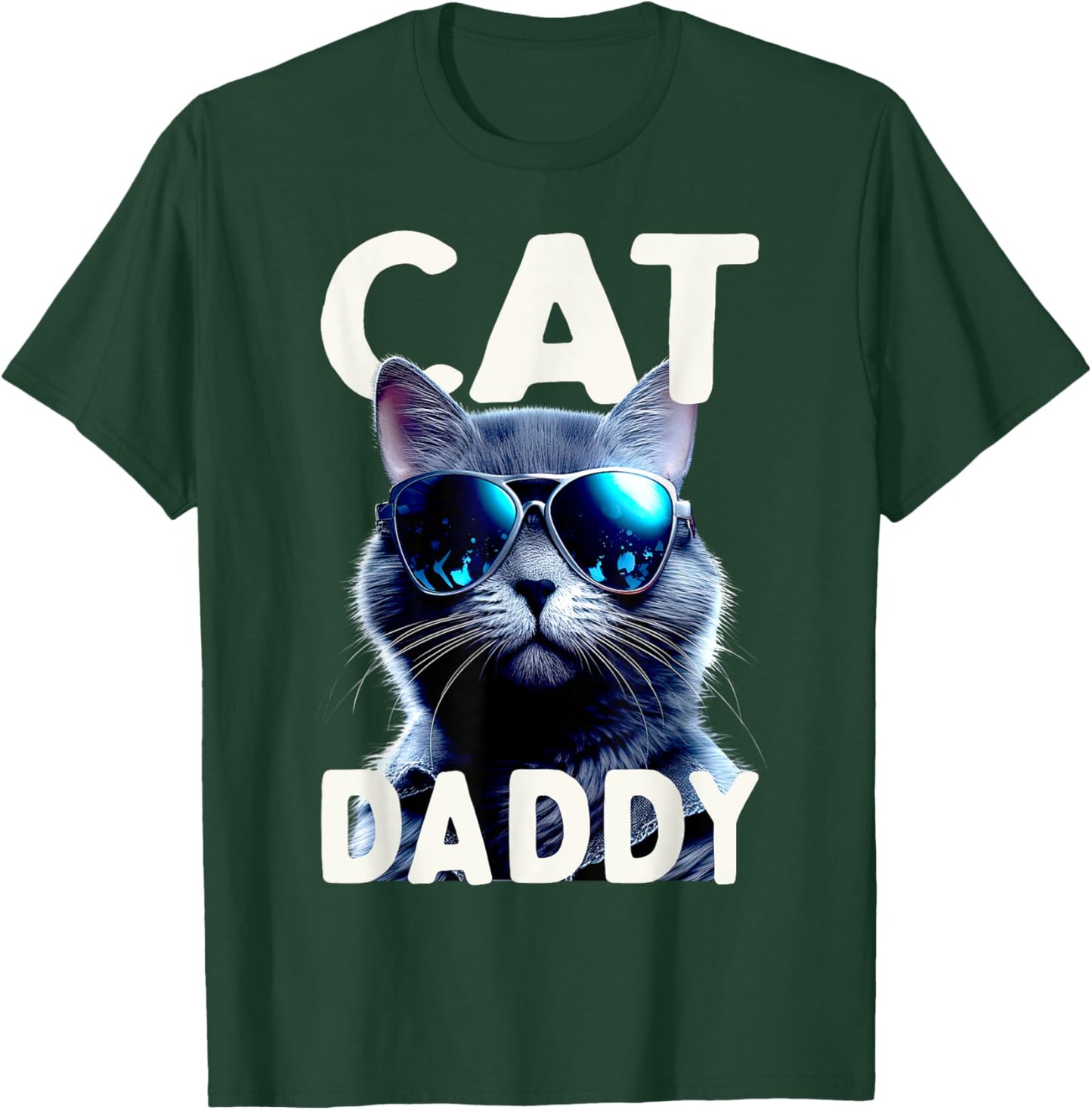 Cat Daddy Cats Dad Father Tomcat Daddy Fathers Day Cat Women Girls Kids T-Shirt - T-Shirt | Forest