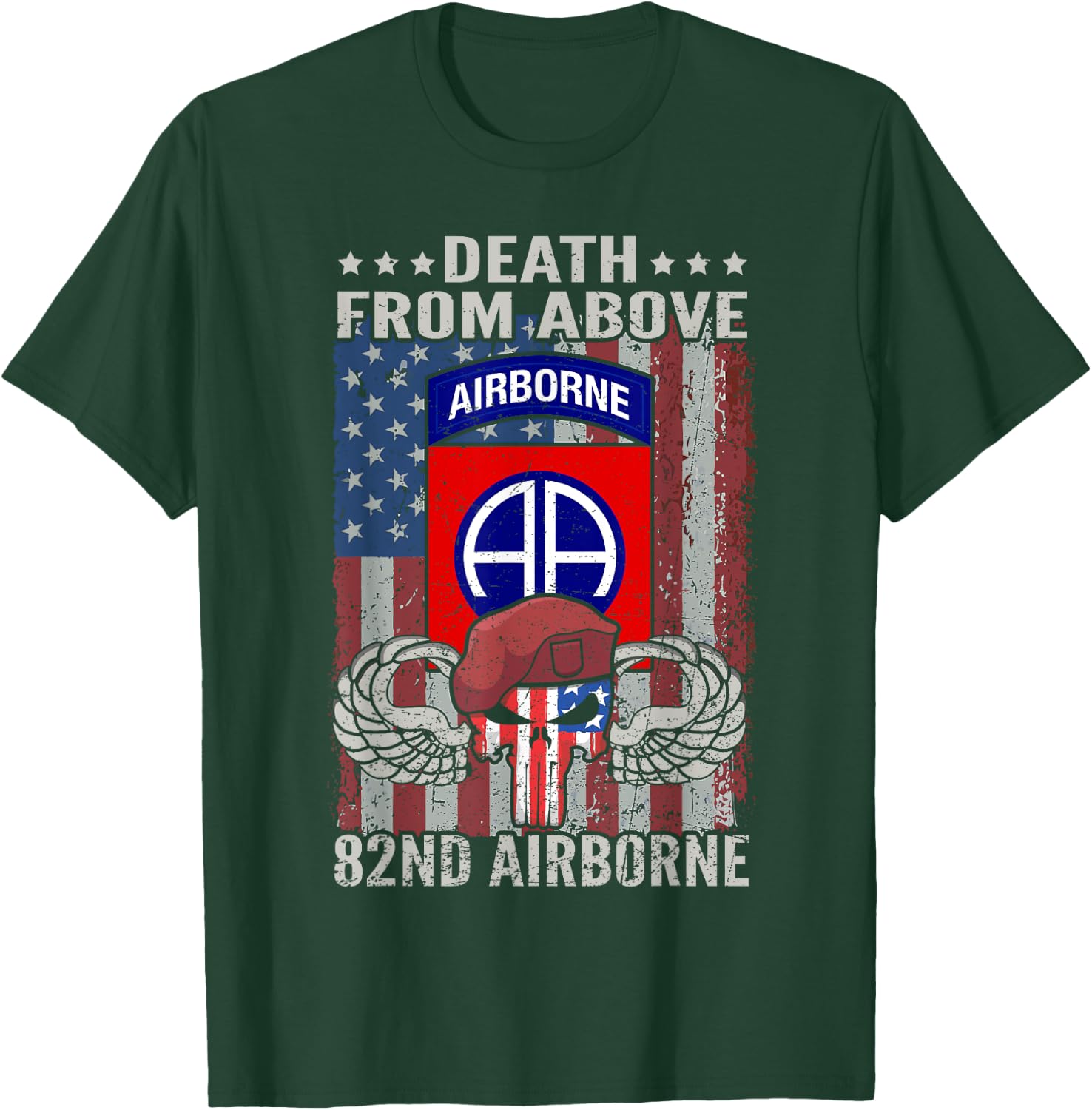 Death From Above USA 82nd Airborne Division Veteran T-Shirt - T-Shirt | Forest