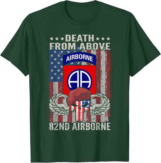 Death From Above USA 82nd Airborne Division Veteran T-Shirt - T-Shirt | Forest