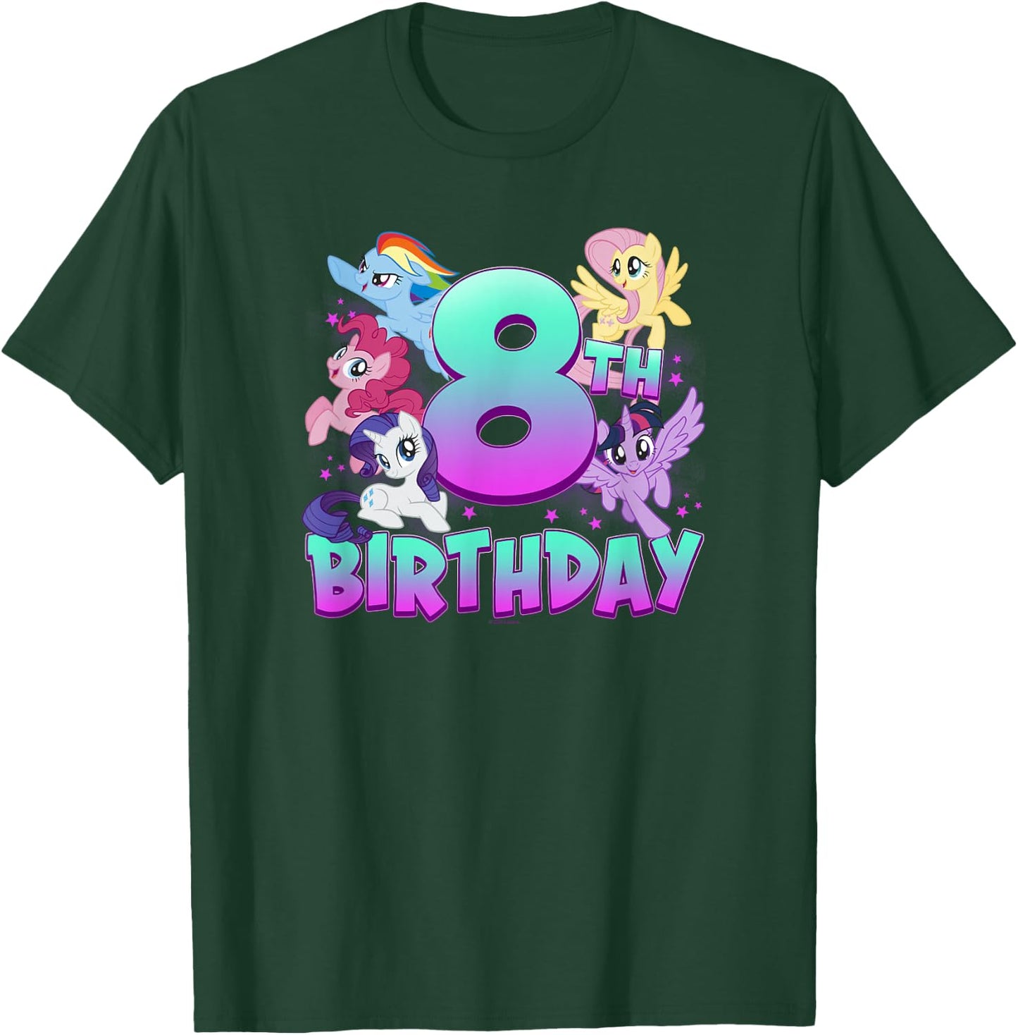 My Little Pony 8th Birthday Group Shot T-Shirt - T-Shirt | Forest