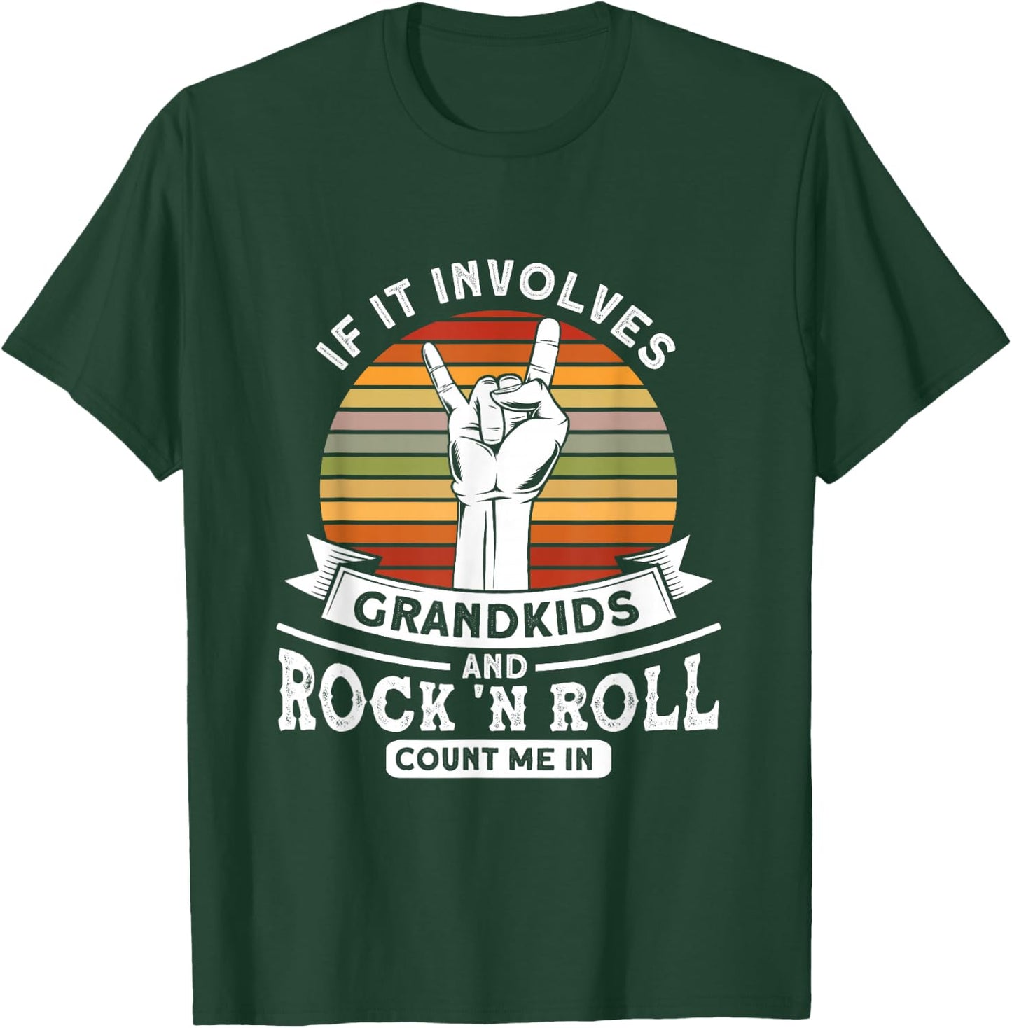 Grandkids And Rock 'n Roll Rock N Roll Guitar T-Shirt - T-Shirt | Forest