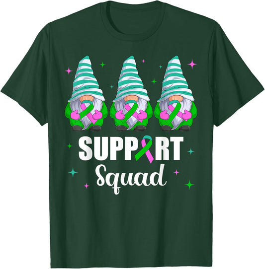 Metastatic Breast Cancer Awareness Shirt Gnome Support Squad T-Shirt - T-Shirt | Forest