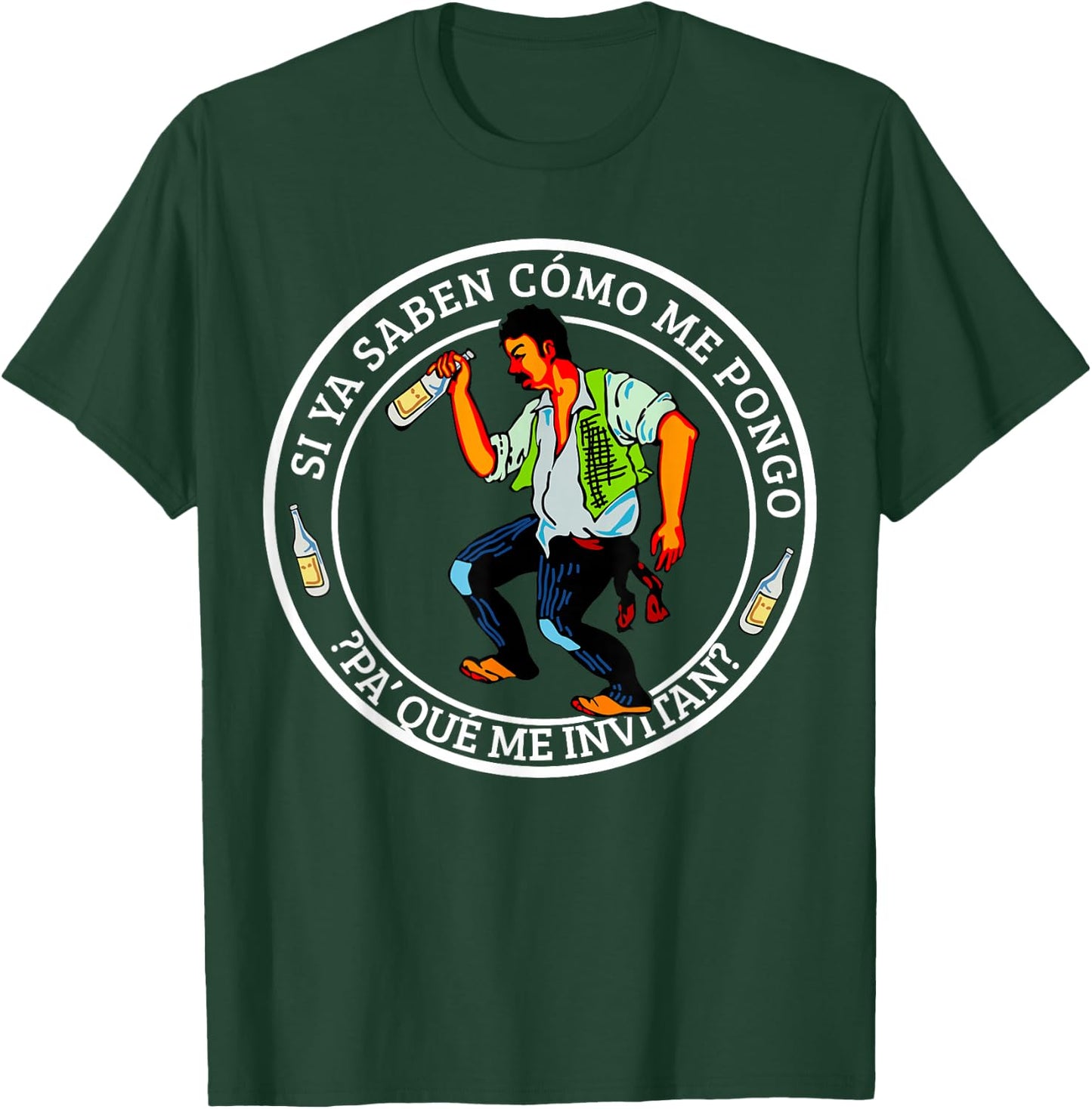 Funny Borracho Mexican Fiesta Party Mexico Independence Day T-Shirt - T-Shirt | Forest