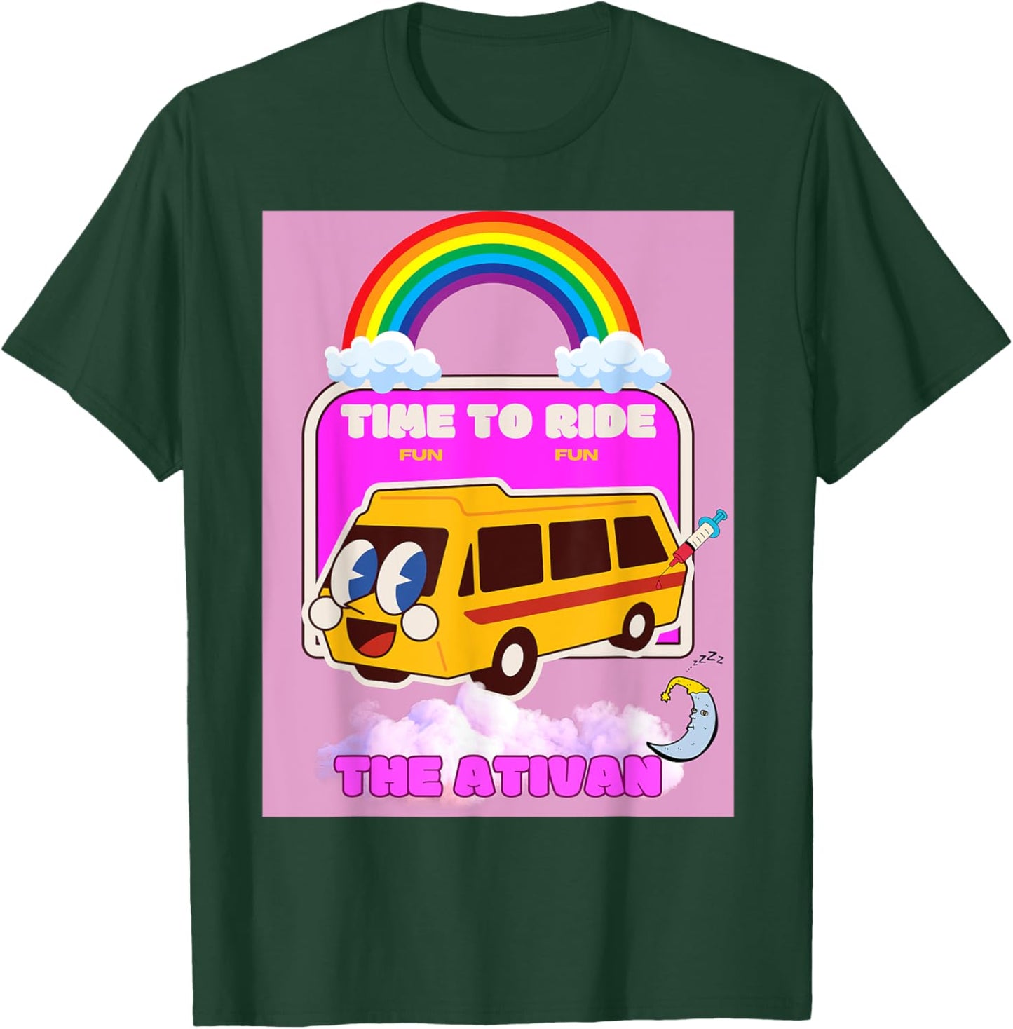 Ride the Ativan Funny Dark Nurse Humor T-Shirt - T-Shirt | Forest
