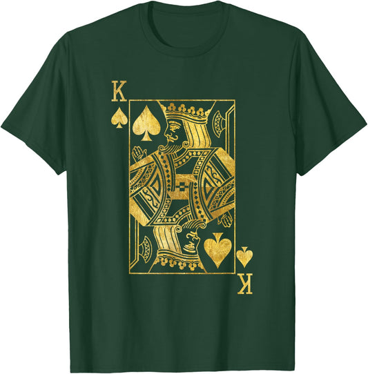 Lucky Poker Cards Knight King of Spade Game Casino T-Shirt - T-Shirt | Forest