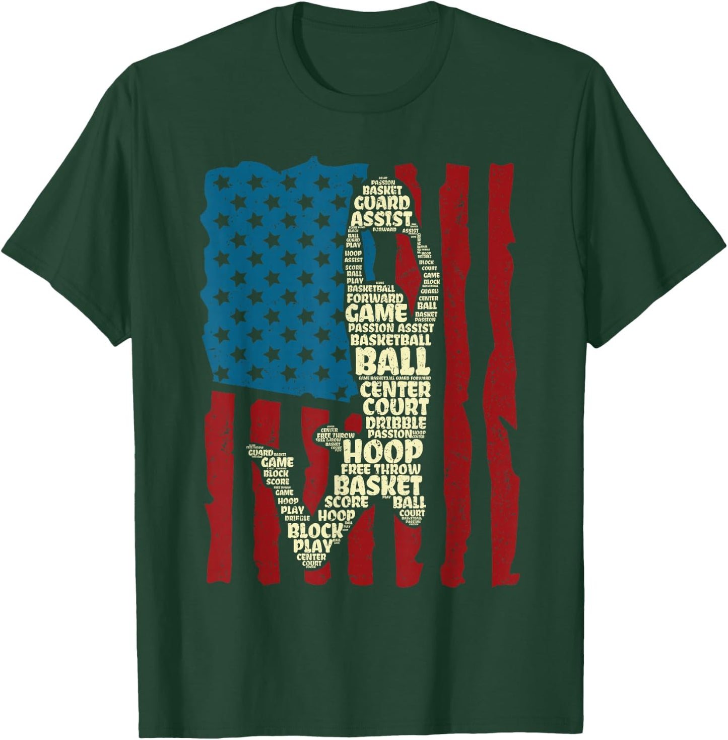 Basketball Men Boys T-Shirt - T-Shirt | Forest