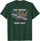 Aircraft Carrier USS Midway CVA-41 CVB-41 Veteran Sailor Dad T-Shirt - T-Shirt | Forest