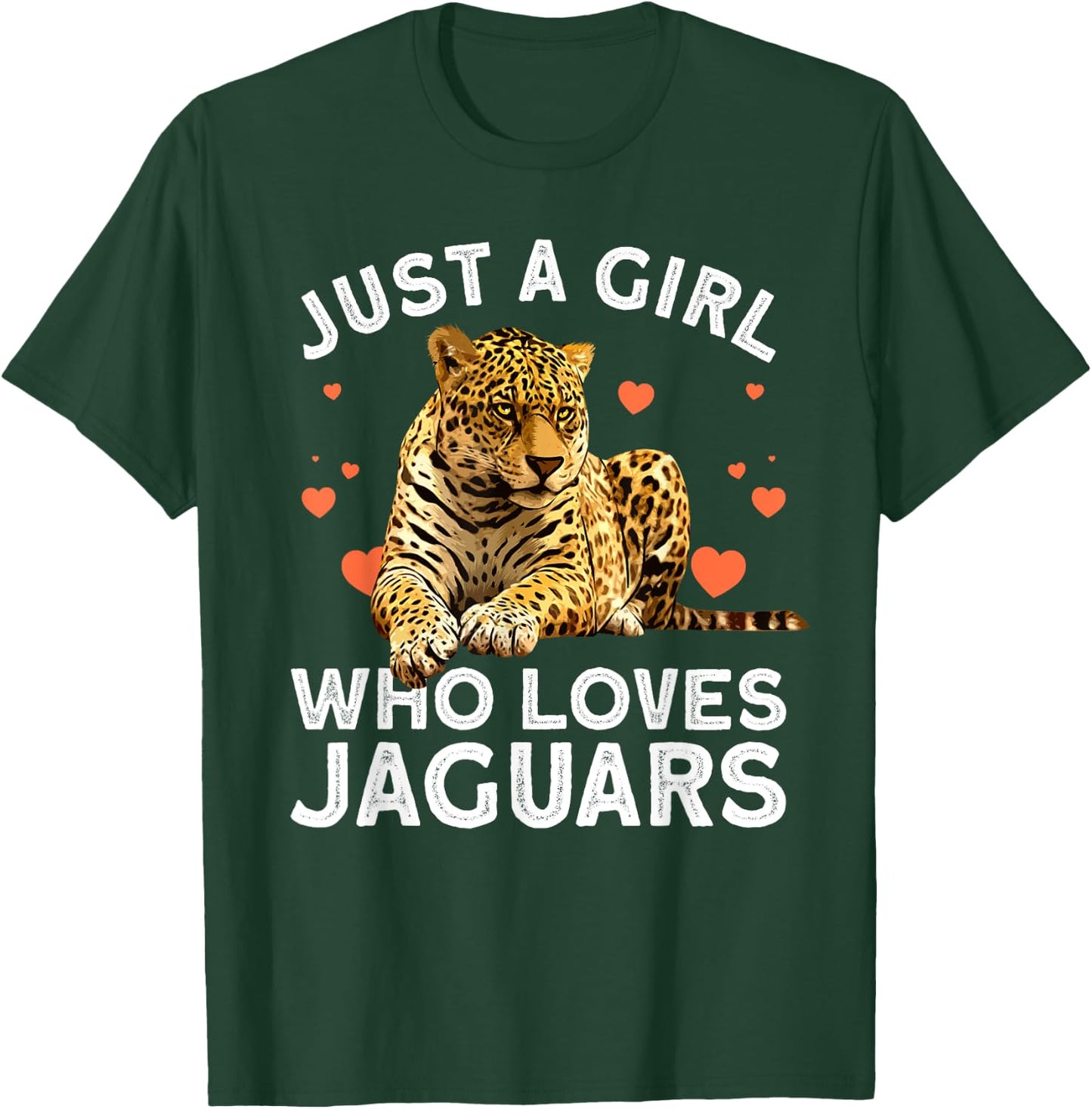 Cool Jaguar Design Girls Cat Animal Jaguar Lover T-Shirt - T-Shirt | Forest