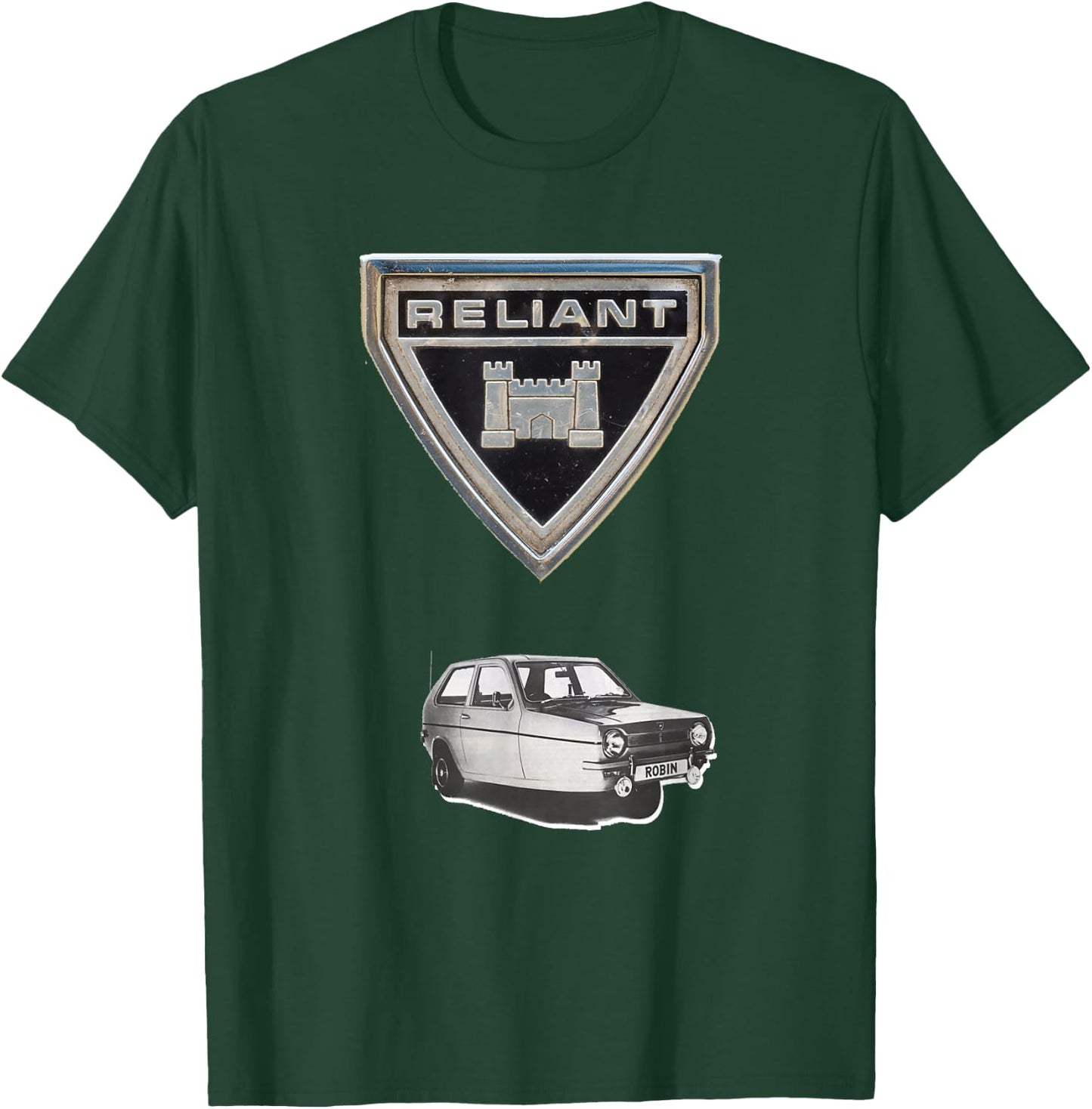 Classic 3-Wheel Car Reliant Robin MK T-Shirt - T-Shirt | Forest