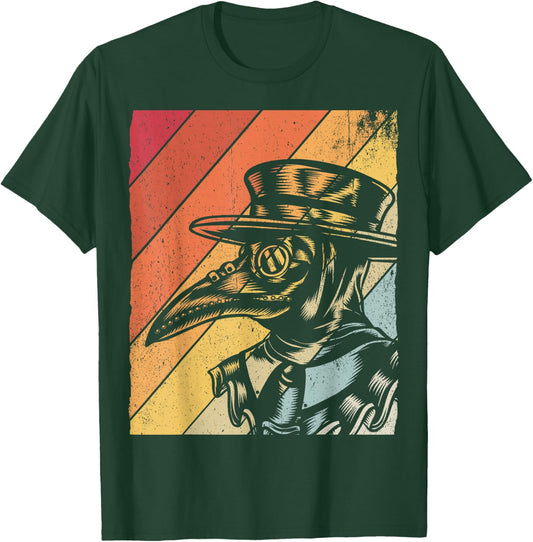 Vintage Plague Doctor Retro Doctor Disguise Plague Doctor T-Shirt - T-Shirt | Forest