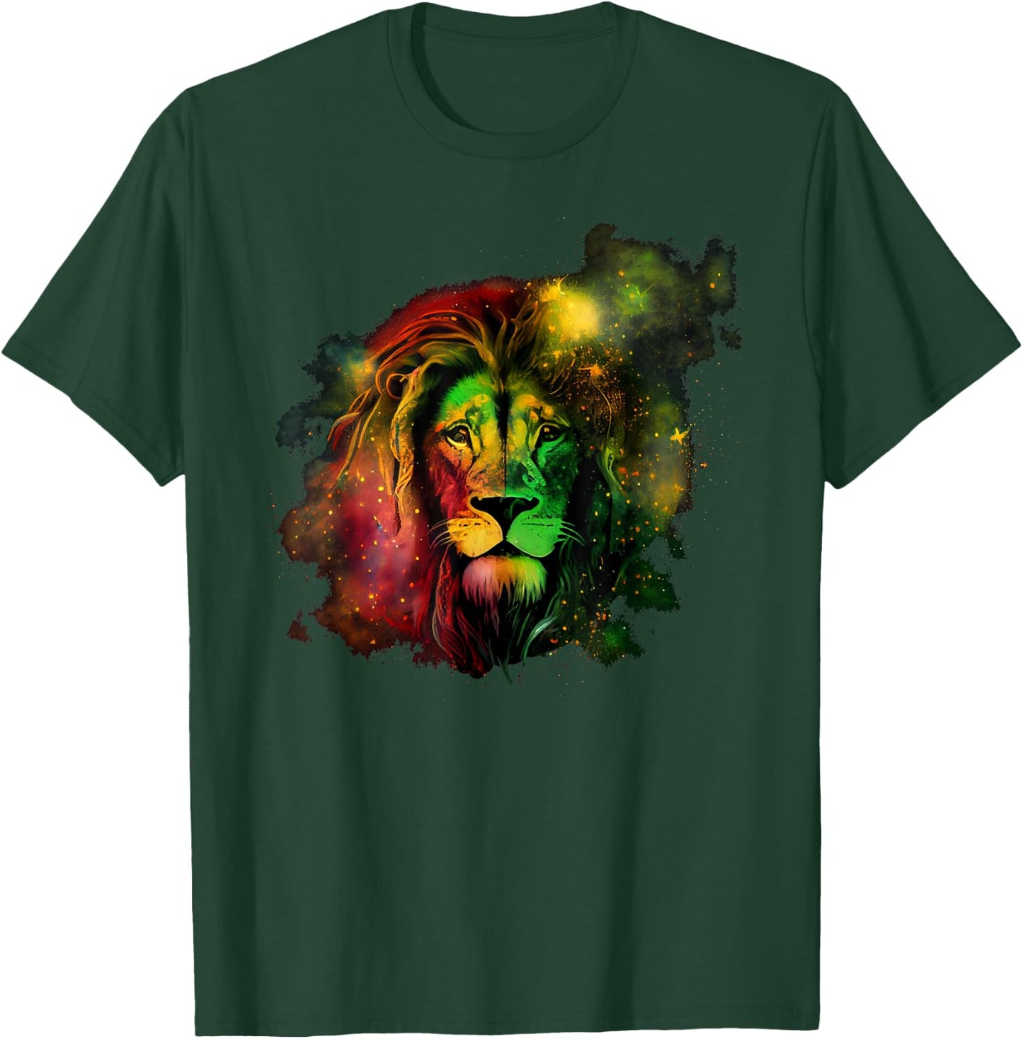 Reggae Lion Rastafari Music Freedom Zion Jamaica T-Shirt - T-Shirt | Forest