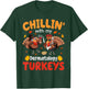 PIVI38 Thanksgiving Chillin With My Dermatology Turkeys Thanksgiving - -Adults-Kids, Black, Small, Short Sleeve T-Shirt - T-Shirt | Forest