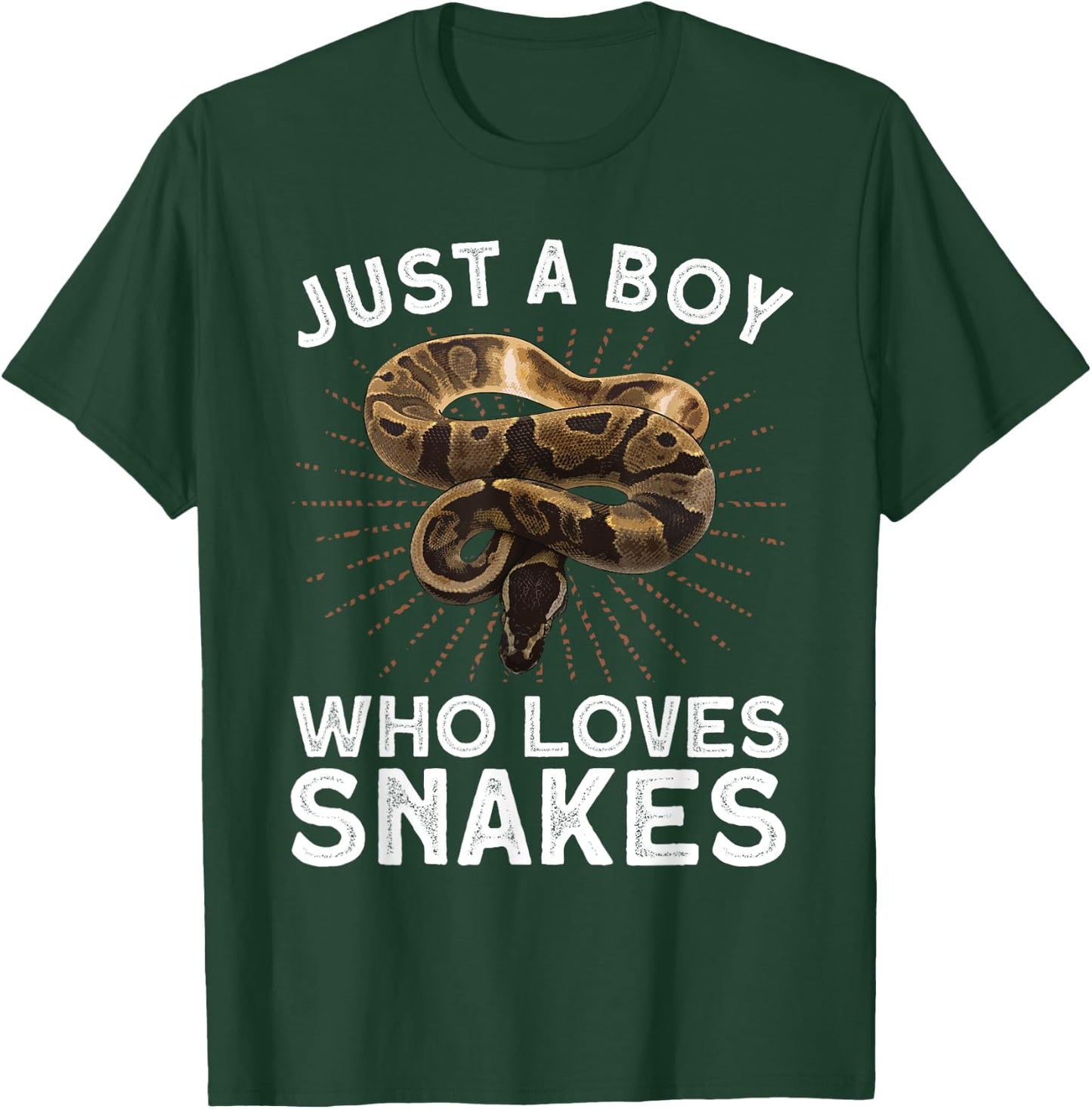 Funny Snake Art For Boys Kids Men Reptile Animal Snake Lover T-Shirt - T-Shirt | Forest