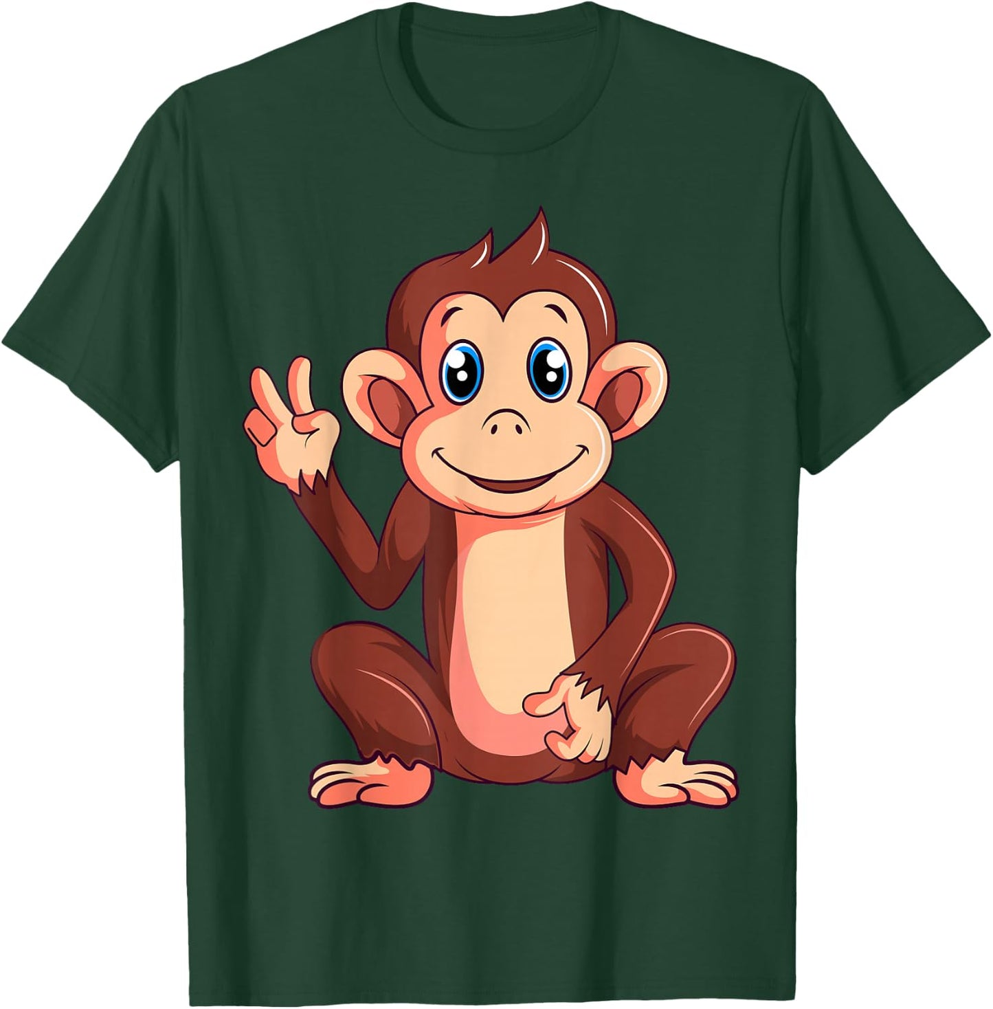 Monkey Lover Kids Boys Girls Women T-Shirt - T-Shirt | Forest
