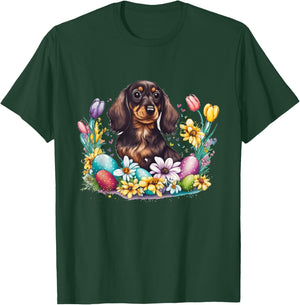 Cute Dachshund Easter Day Wiener Weiner Easter Egg T-Shirt - T-Shirt | Forest