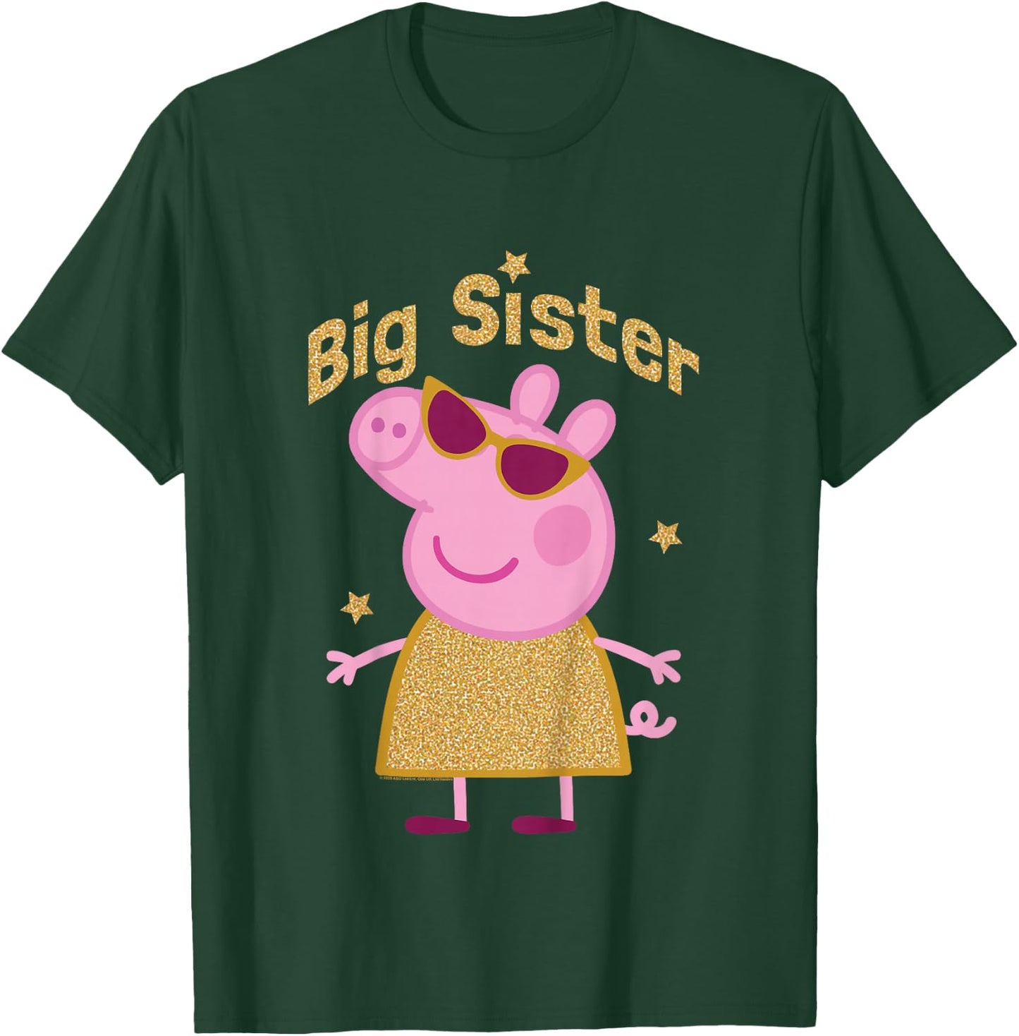 Peppa Pig Big Sister Sparkle Sunglasses Portrait T-Shirt - T-Shirt | Forest