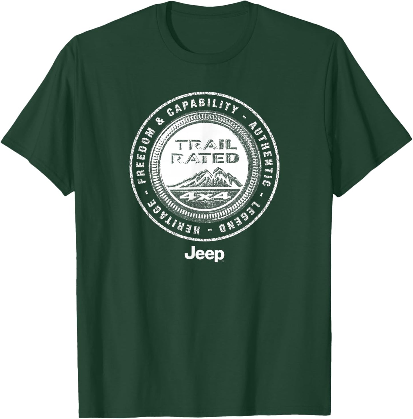 Jeep Trail Rated - Officially Licensed T-Shirt - T-Shirt | Forest