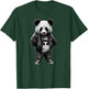 Black and White Panda with Cool Cute Sportswear T-Shirt - T-Shirt | Forest