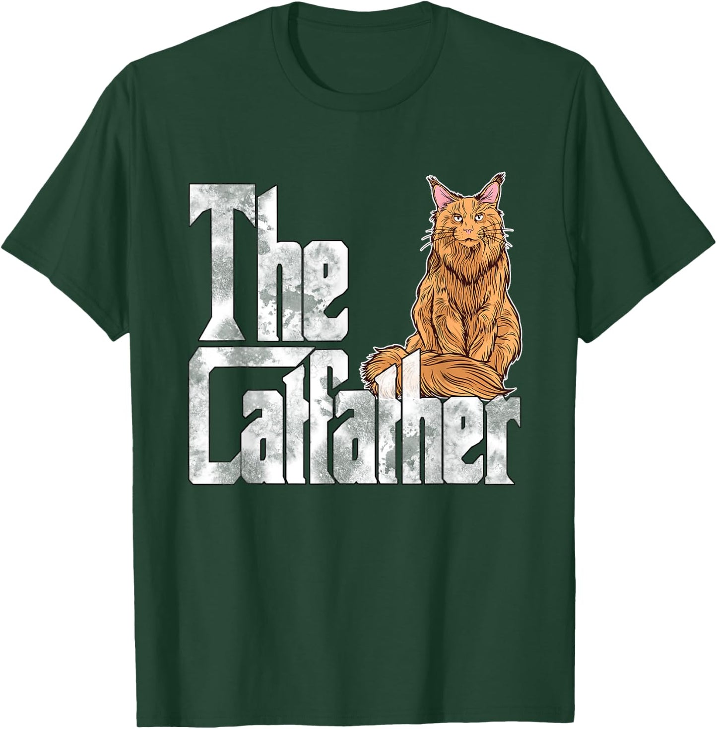 Cat Dad The Catfather Maine Coon Cat Father Kitty Daddy Women T-Shirt - T-Shirt | Forest