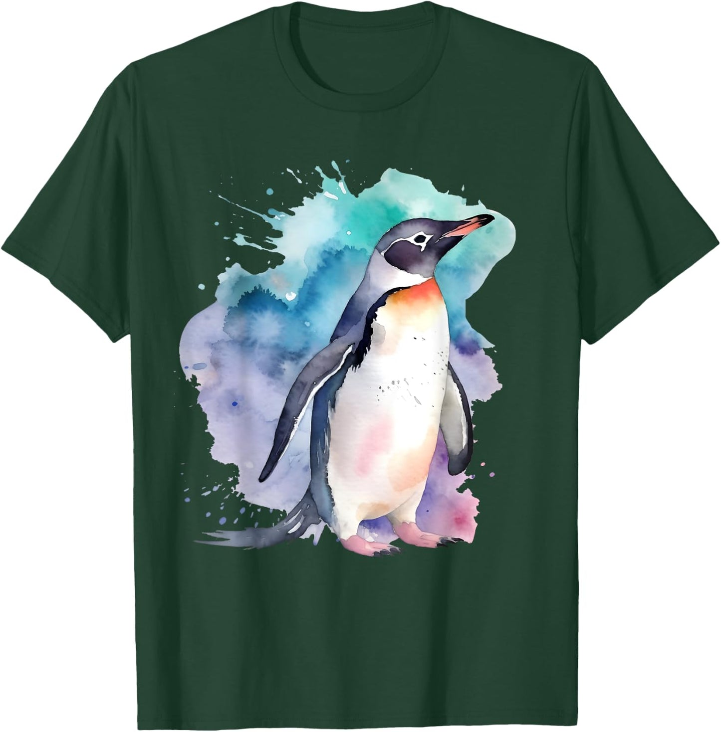 Penguin Watercolor T-Shirt - T-Shirt | Forest