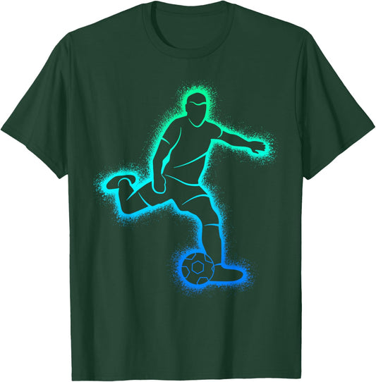 Soccer Player Futbol Boys Soccer Kids T-Shirt - T-Shirt | Forest