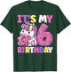 It's My 6th Birthday Party Cute Girls Donut Birthday Unicorn T-Shirt - T-Shirt | Forest