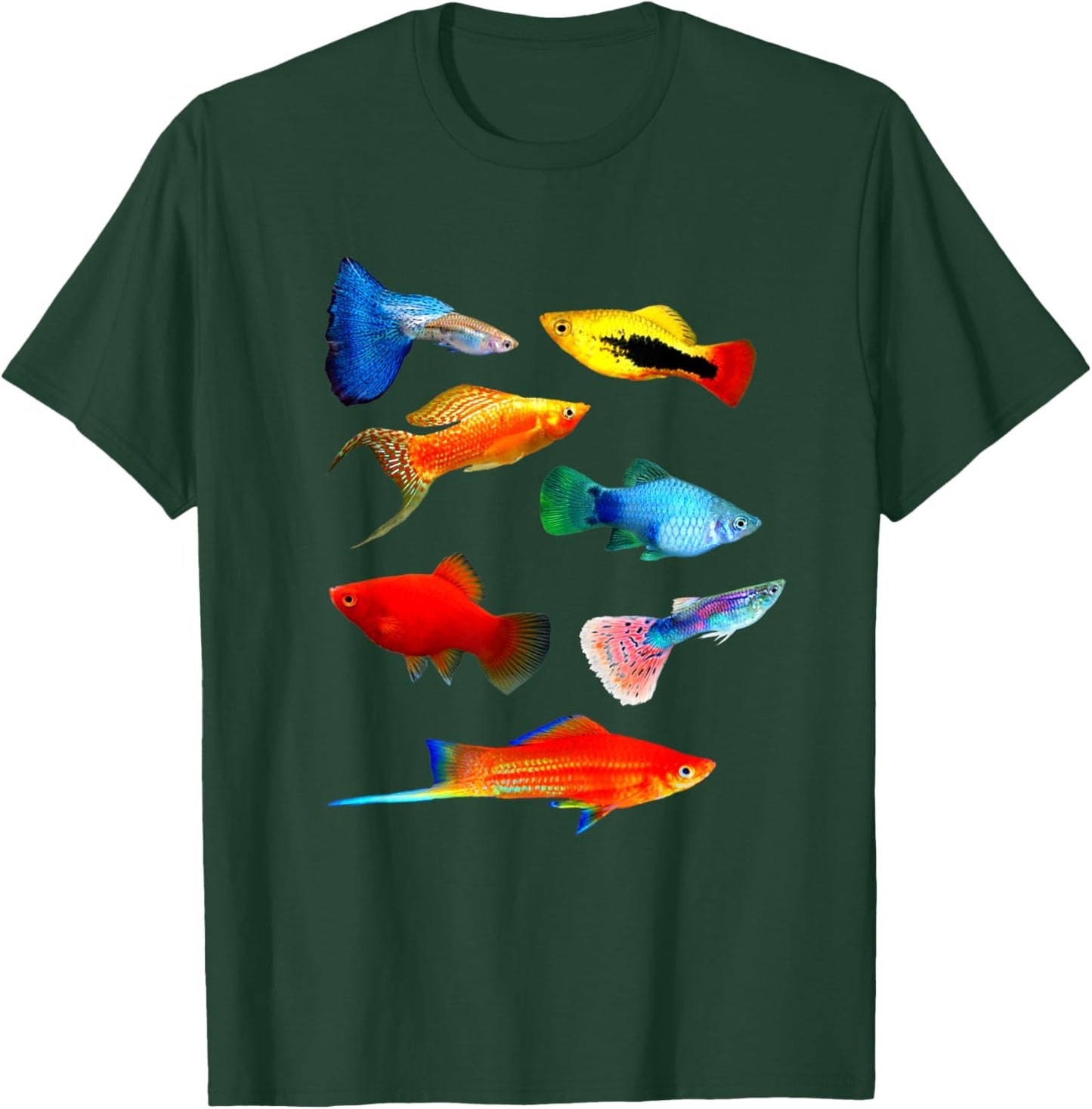 Live Bearers Fish Mollies Swordtails Guppies Platy Fish T-Shirt - T-Shirt | Forest