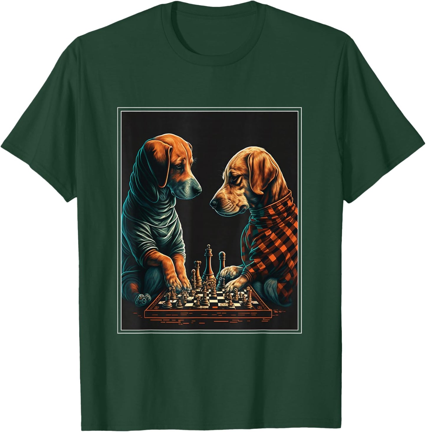 Dog Labrador Chess Player Lady King T-Shirt - T-Shirt | Forest