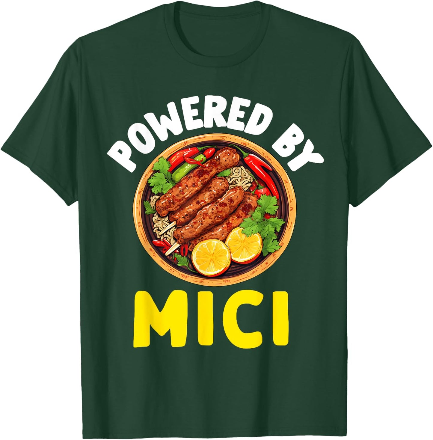 Romanian Food Mici Women Kids Romania Souvenir Pride T-Shirt - T-Shirt | Forest