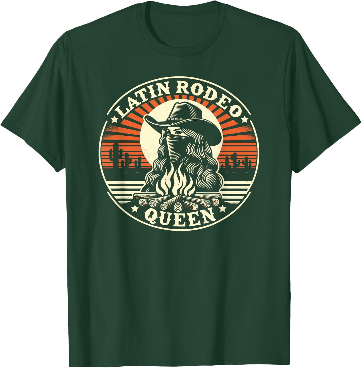 Latin Rodeo Queen, Mexican Latina Cowgirl T-Shirt - T-Shirt | Forest