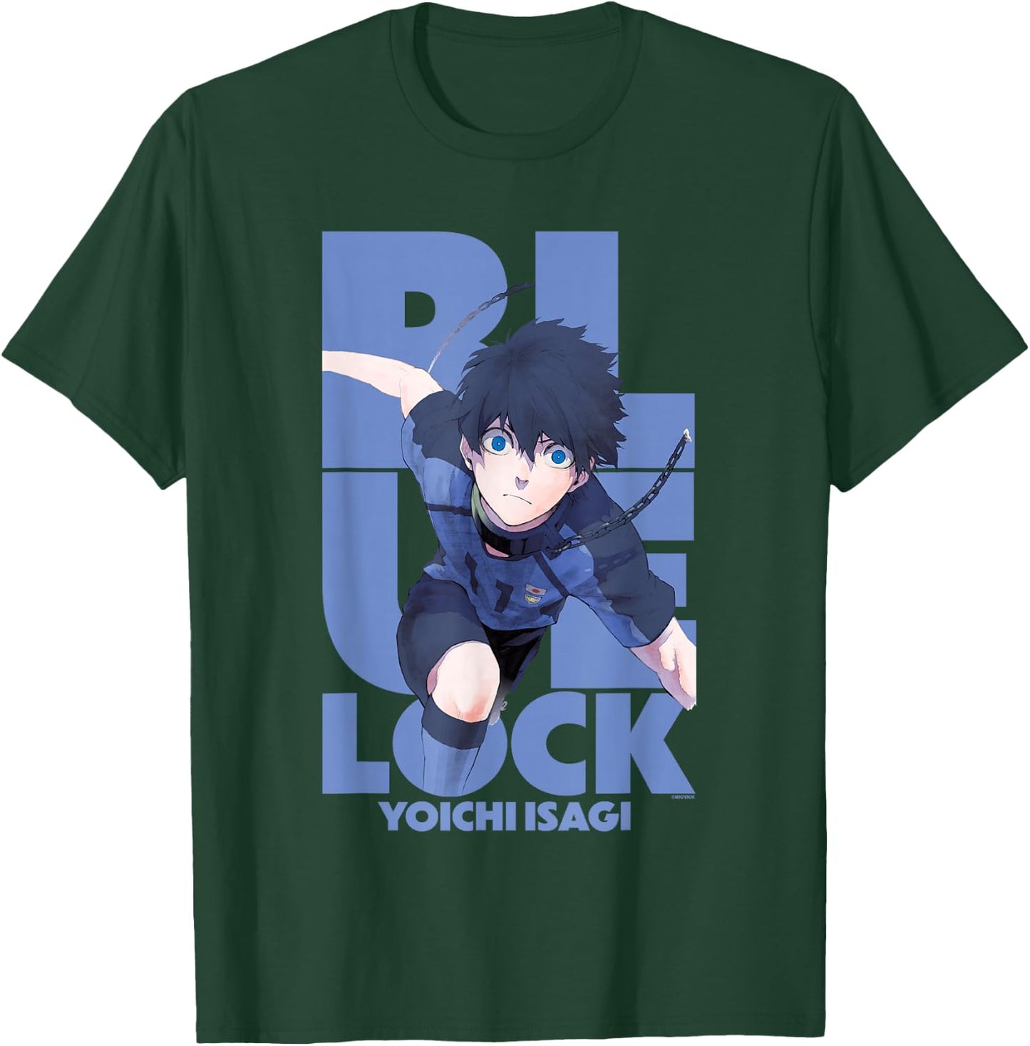 Blue Lock Yoichi Isagi Running Through Big Chest Portrait T-Shirt - T-Shirt | Forest