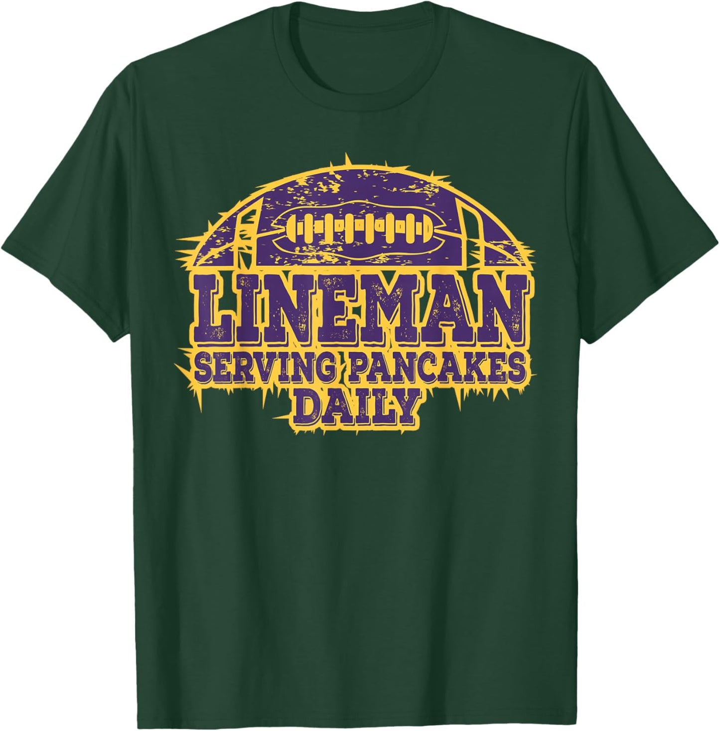 purple football pancake for purple and golds , Black T-Shirt - T-Shirt | Forest