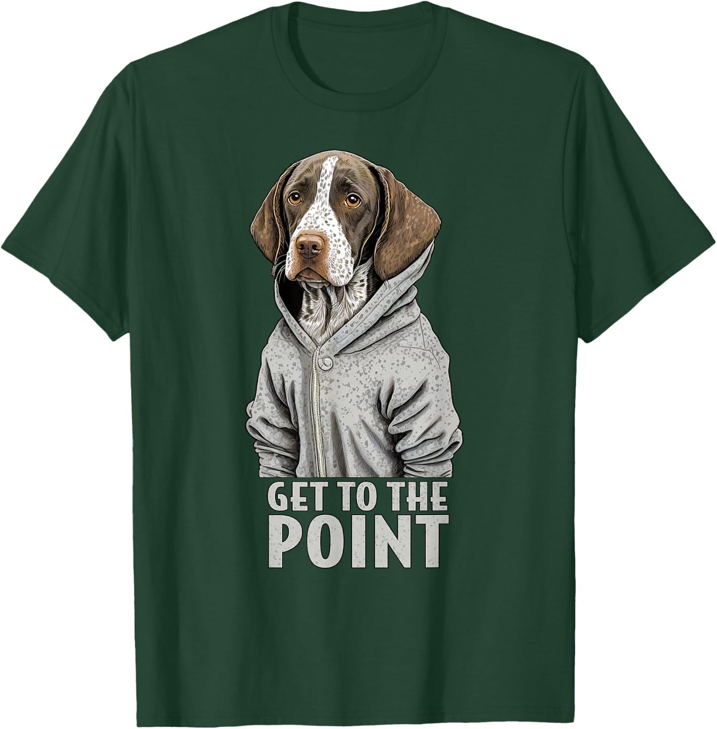 English Pointer Dog Get To The Point Funny Women Girls Kids T-Shirt - T-Shirt | Forest